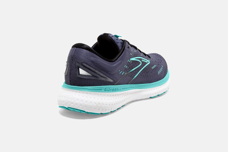 Glycerin 19 Road Brooks Running Shoes NZ Womens - Dark Grey/Blue - VOLCZK-507